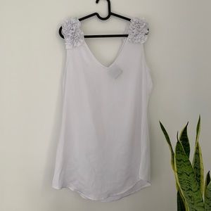 White Ruffle Blouse